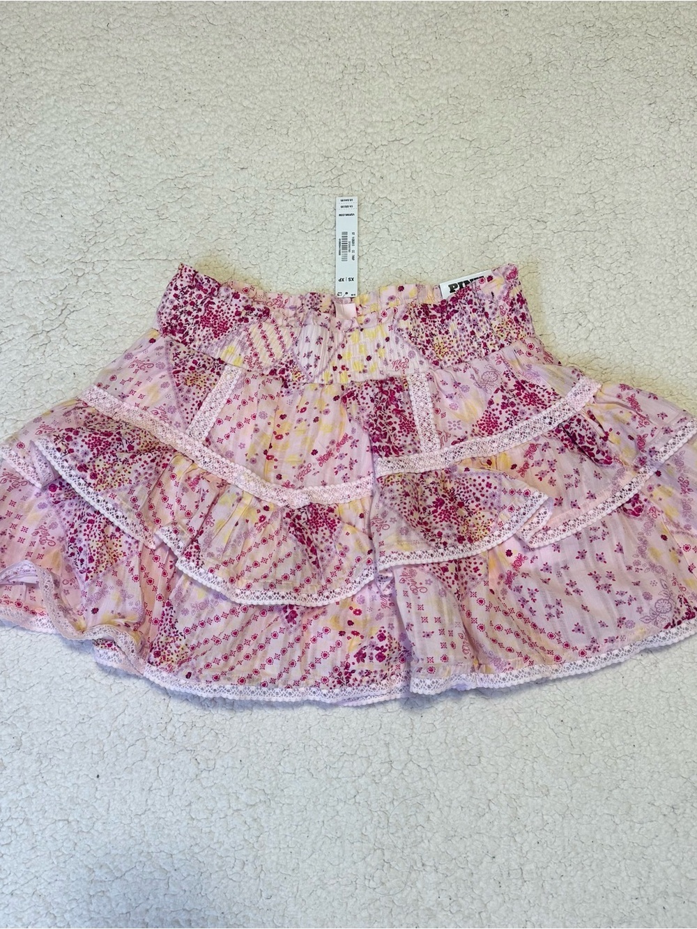 NWT Victoria’s Secret Pink Frill Seeker Ruffle Mini Skirt Skort Lace Size XS - Picture 3 of 8